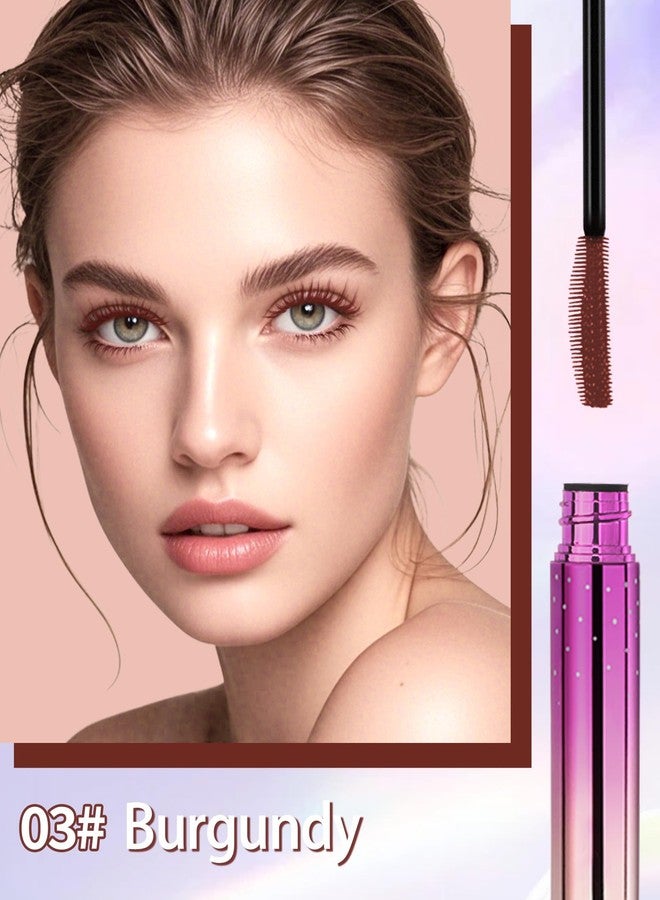 Lestpola Burgundy Mascara Volume and Length, Hypoallergenic Waterproof Long Lasting Mascara for Older Women 60 Plus with Dual-Sided Brush, No Clumps Lengthening Volumizing Tube Máscara for Sensitive Eyes-03 - Image 2